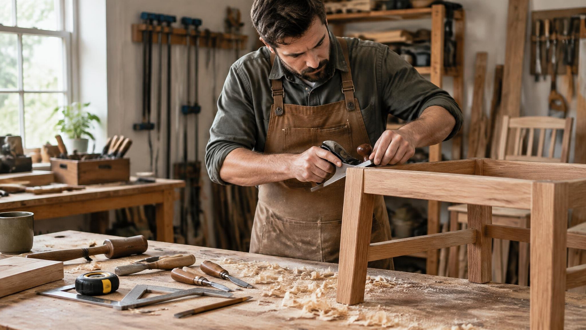 man working in workshop