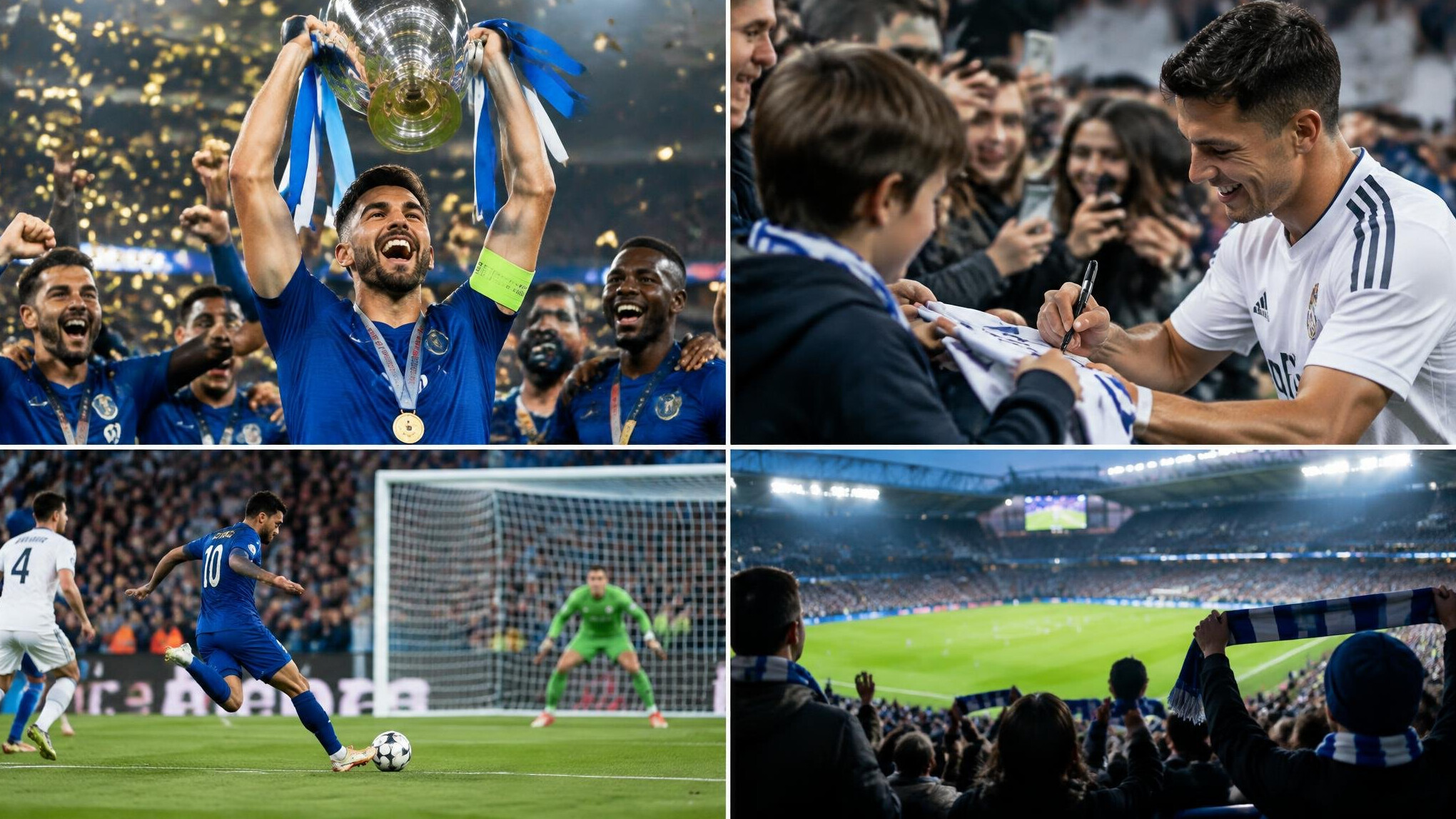 soccer trophy celebration