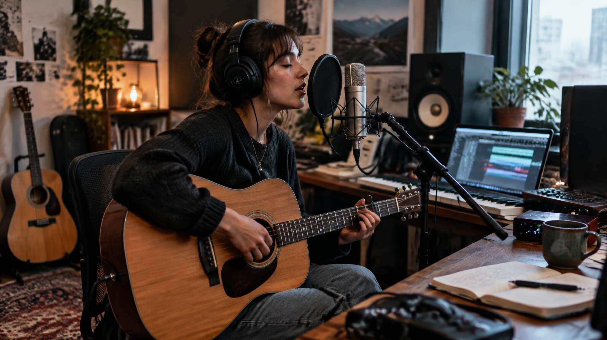 music studio recording session