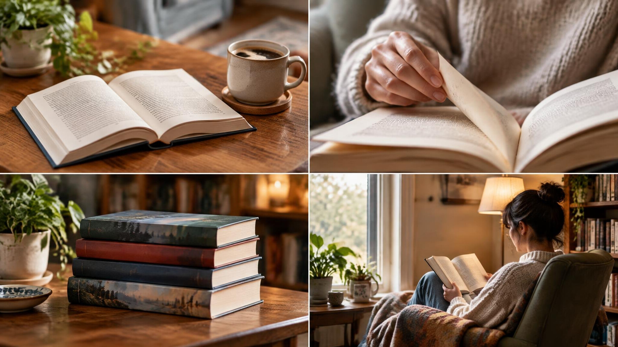 open book on table with coffee